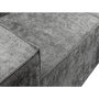 Voir la diapositive 4 : Habitat et Jardin Canapé droit modulable avec ottoman en tissu texturé  Lusso  - 3 places - Gris
