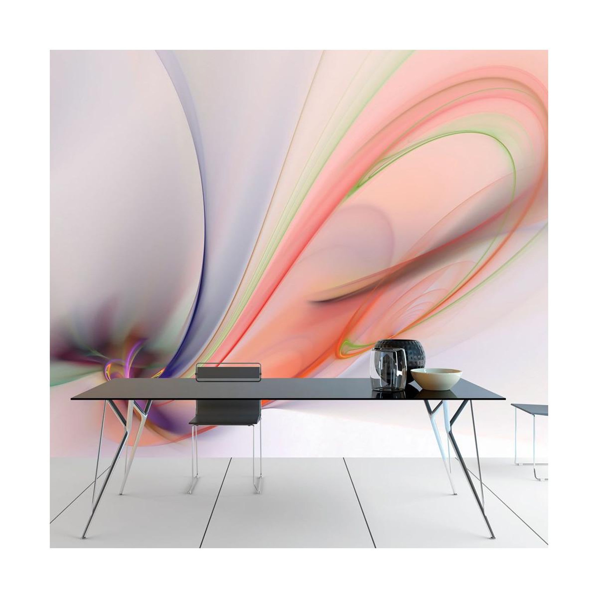 Voir la diapositive 1 : Paris Prix Papier Peint  Silky Colorful Smoke