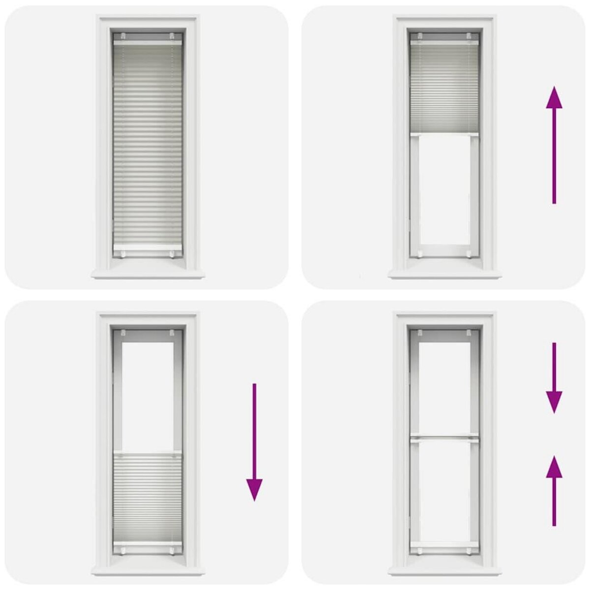 VIDAXL Store plisse gris clair 40x100 cm largeur du tissu 39,4 cm