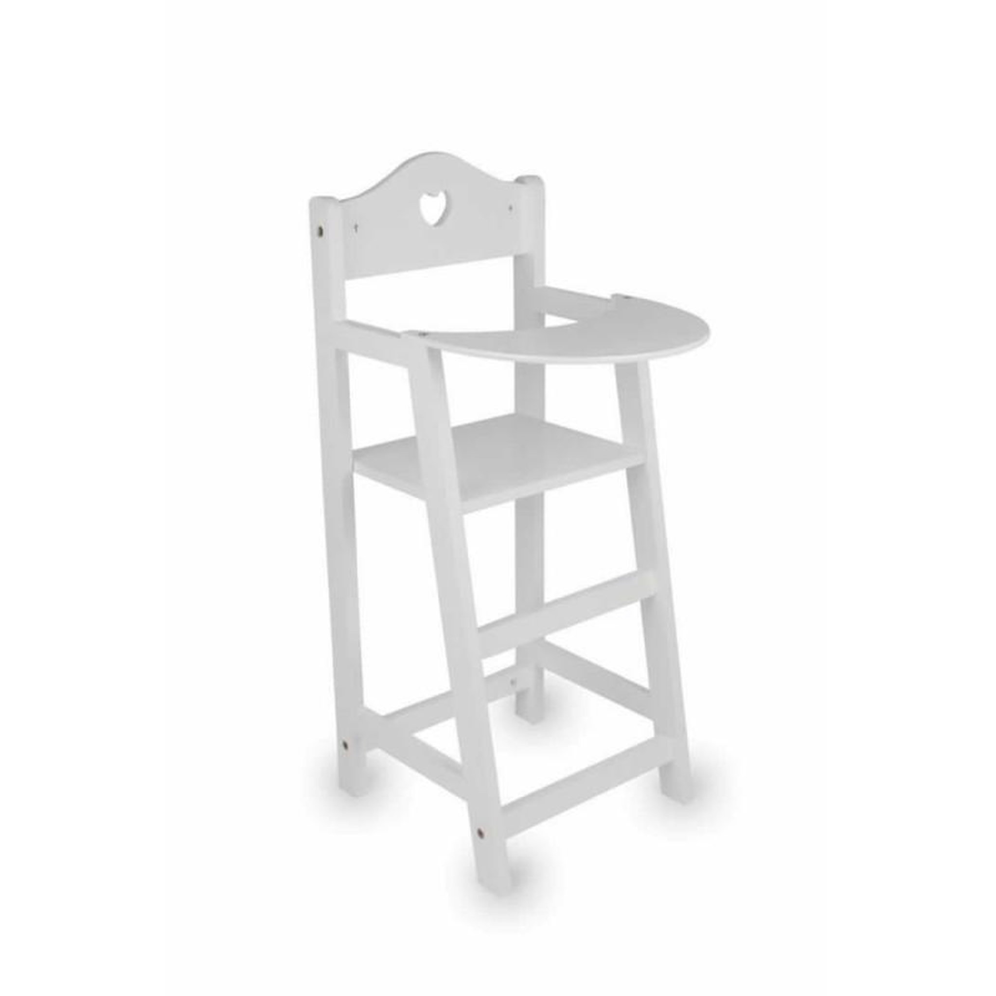 Voir la diapositive 1 : SMALL FOOT SMALL FOOT Chaise haute pour poupées cœur blanc Pipa