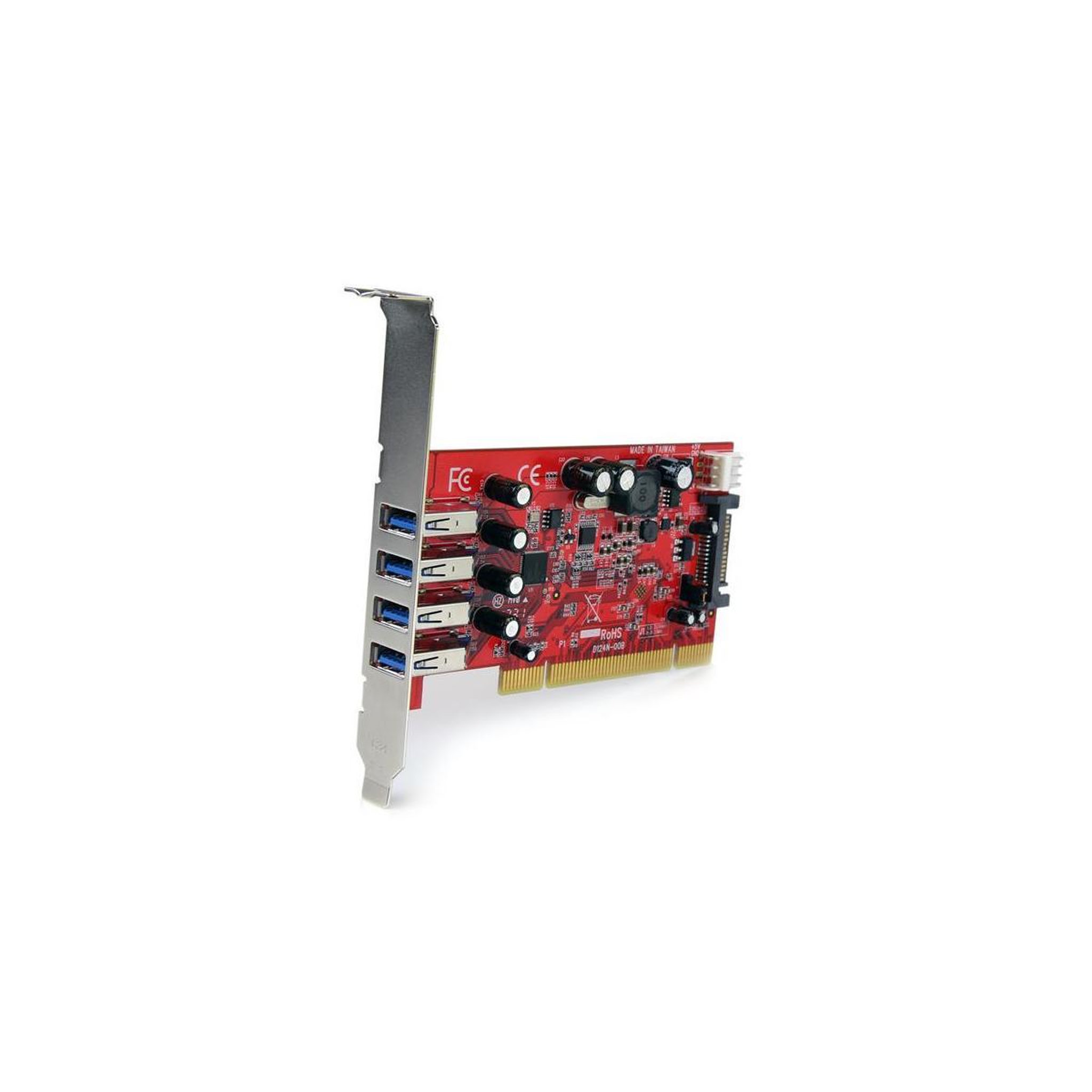 Voir la diapositive 3 : Startech Startech.com carte contrôleur pci à 4 ports usb 3.0 (5gbps) superspeed - adaptateur pci avec alimentation sata / sp4