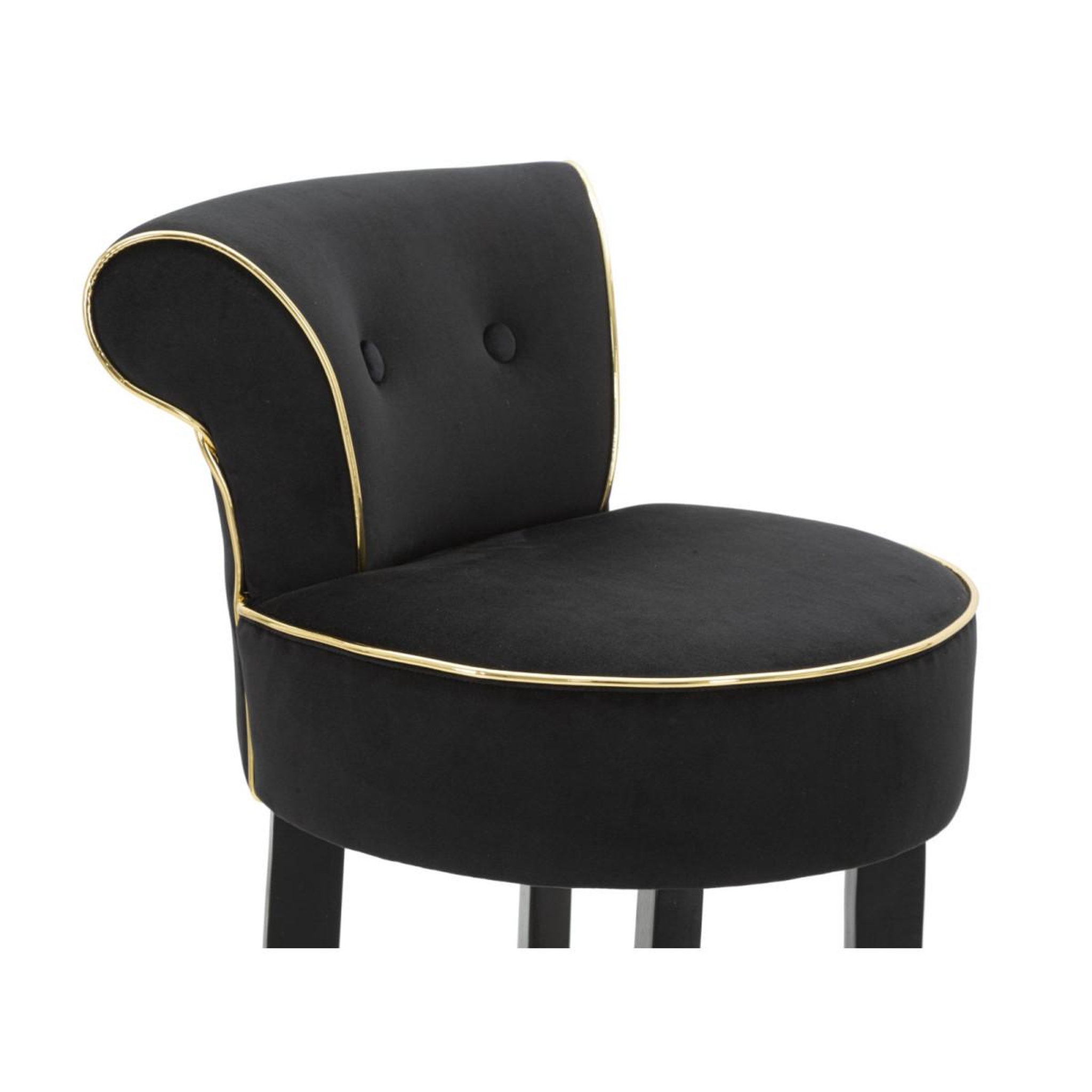 Voir la diapositive 4 : Paris Prix Tabouret de bar en velours  luxy  96cm noir