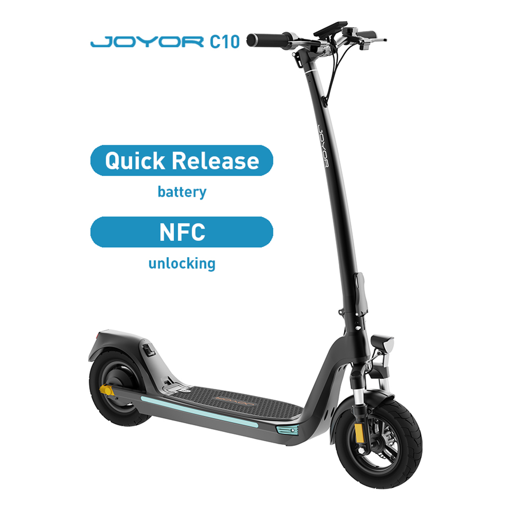 Voir la diapositive 6 : JOYOR Trottinette électrique JOYOR C10 - 500 W, 48 V, 10,4 Ah - 25 km/h