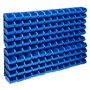 Voir la diapositive 1 : VIDAXL Kit de bacs de stockage et panneaux muraux 128 pcs Bleu et noir