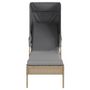 Voir la diapositive 4 : VIDAXL Chaise longue avec auvent beige resine tressee
