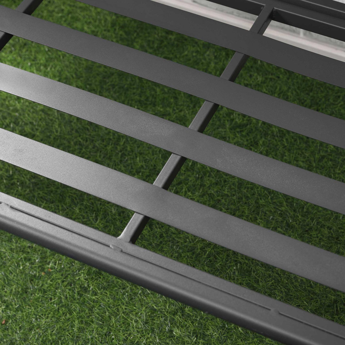 OUTSUNNY Ensemble salon de jardin 4 places 4 pièces - 8 coussins déhoussables inclus - métal époxy polyester gris