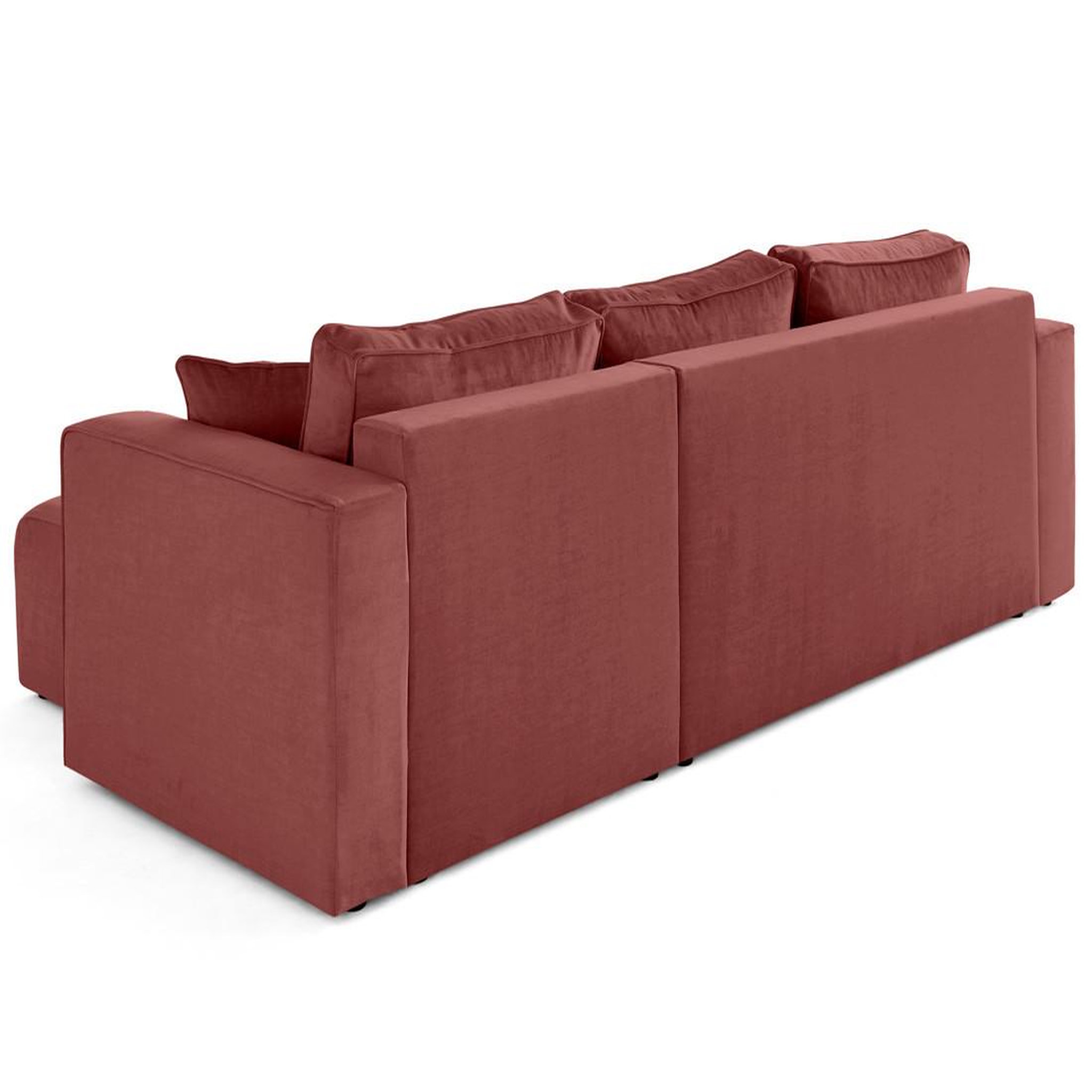 Voir la diapositive 5 : BEST MOBILIER Topaze - canapé d'angle déhoussable réversible 4 places en velours