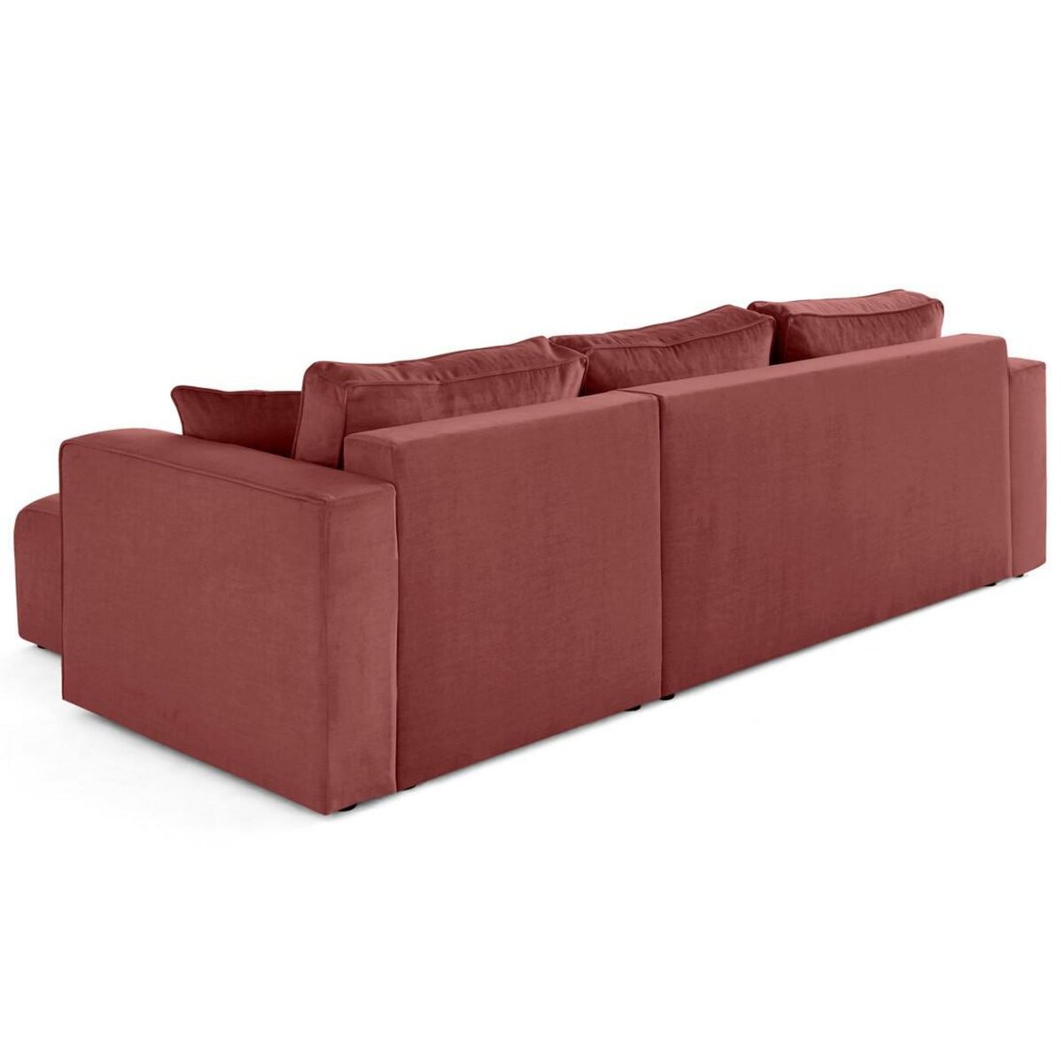 BEST MOBILIER Topaze - canapé d'angle déhoussable réversible 4 places en velours