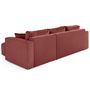 Voir la diapositive 5 : BEST MOBILIER Topaze - canapé d'angle déhoussable réversible 4 places en velours