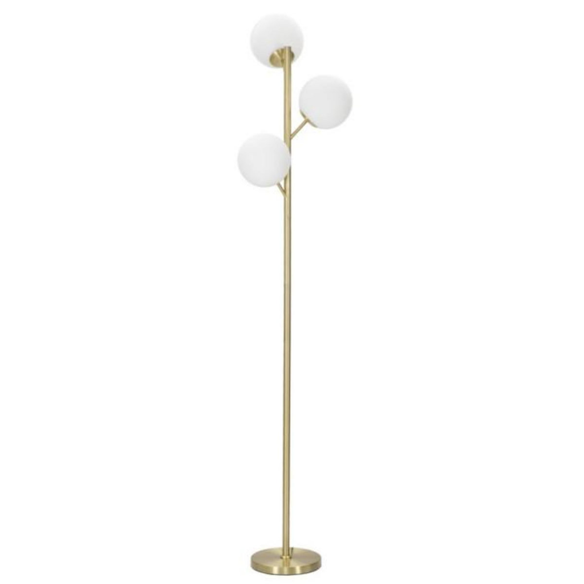 Paris Prix Lampadaire 3 Sphères  Glamy Luci  190cm Blanc & Or