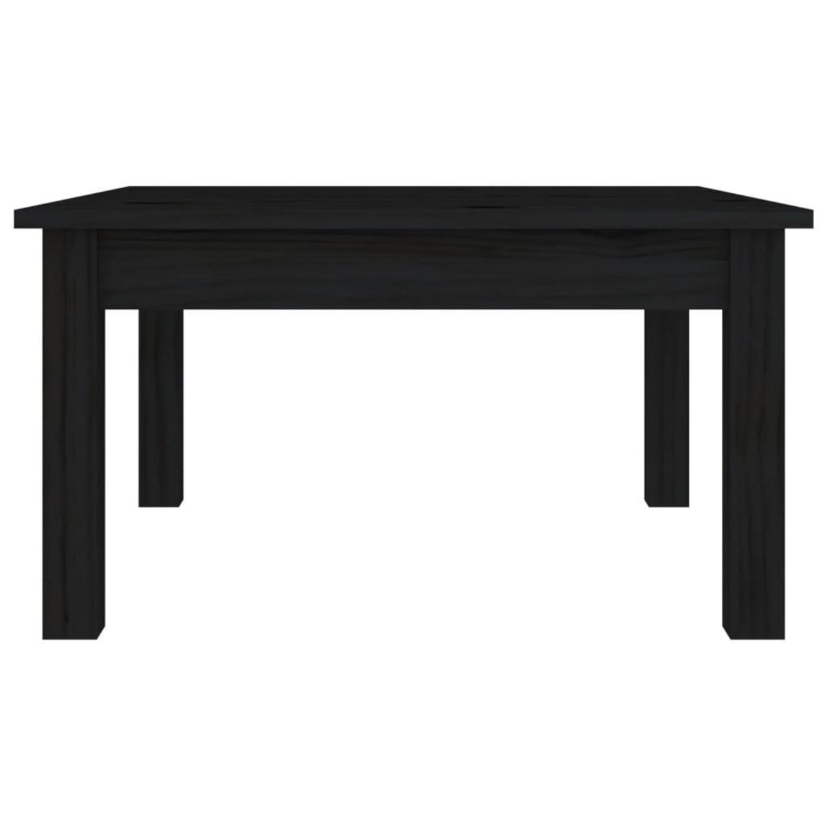 VIDAXL Table basse Noir 55x55x30 cm Bois massif de pin
