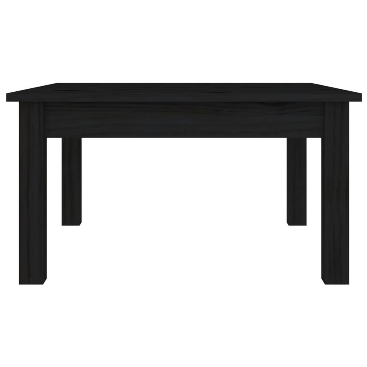 VIDAXL Table basse Noir 55x55x30 cm Bois massif de pin