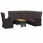 Voir la diapositive 3 : VIDAXL Salon de jardin 3 pcs avec coussins Noir Resine tressee