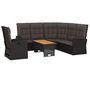 Voir la diapositive 3 : VIDAXL Salon de jardin 3 pcs avec coussins Noir Resine tressee