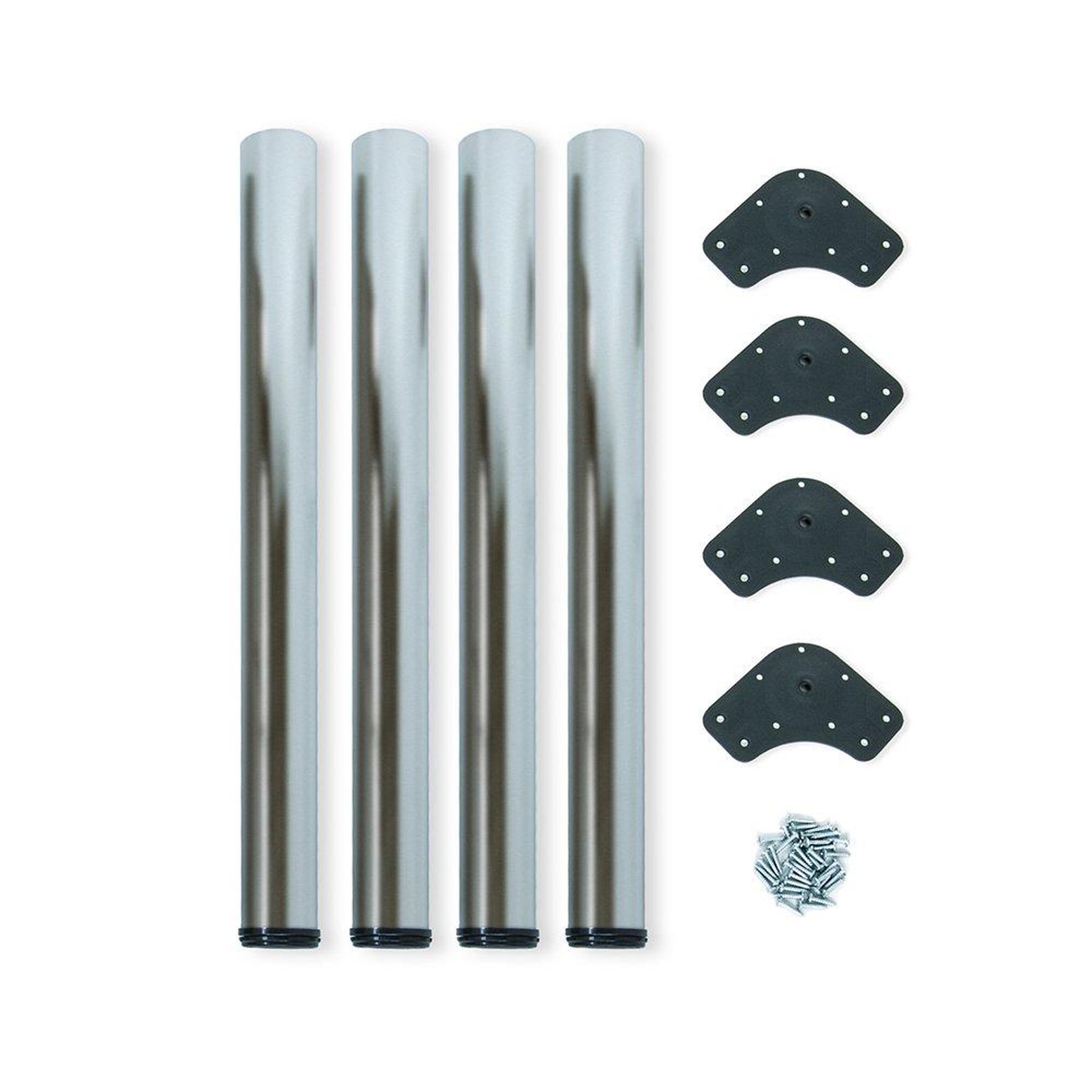 EMUCA SRL Kit de 4 pieds réglables pour table D. 60 x 830 mm en acier peint nickel satiné