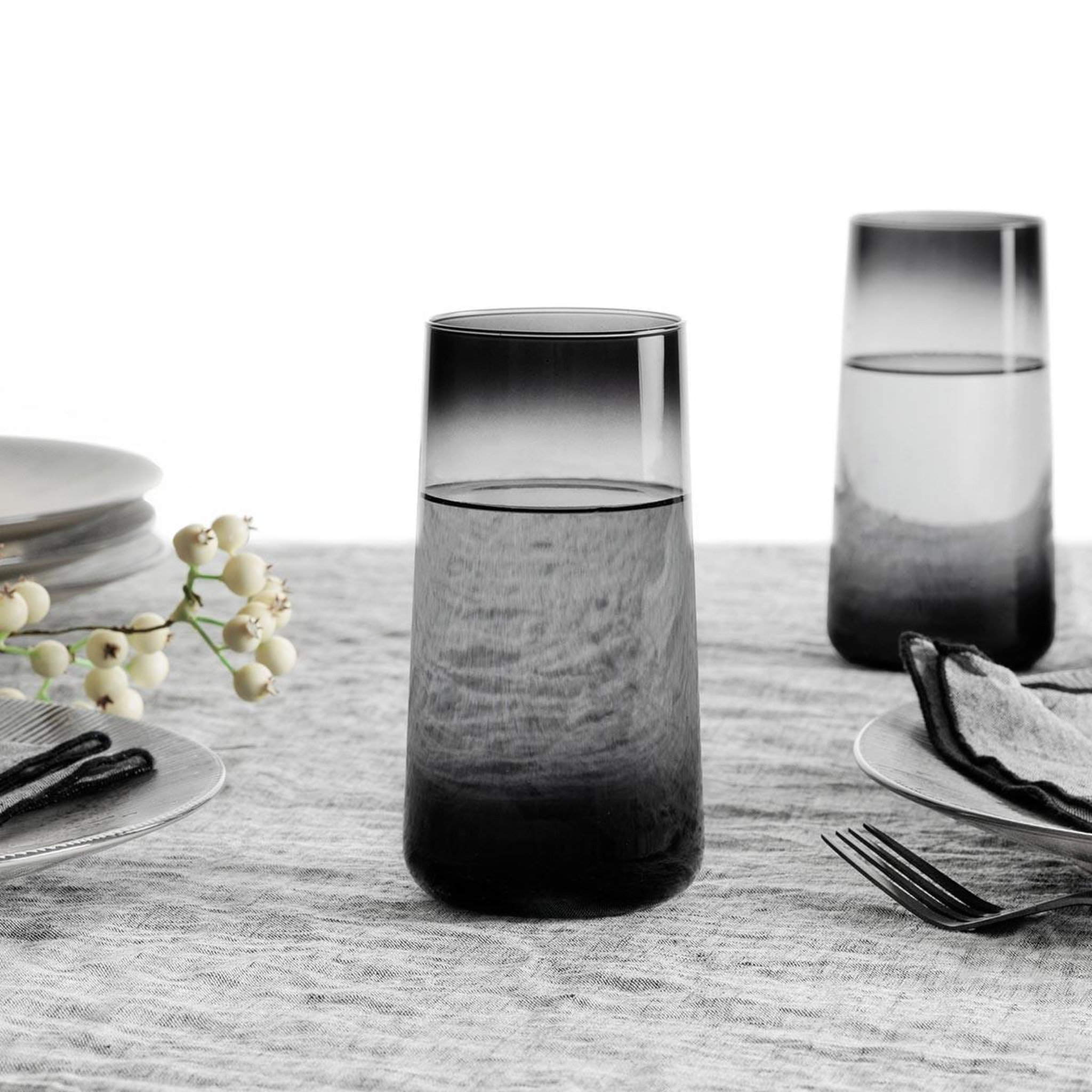 Voir la diapositive 3 : SECRET DE GOURMET Lot de 6 verres hauts trapèze  inuit dreams  54cl gris