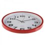 MARKET24 Horloge Murale Plastique (4,2 x 30,5 x 30,5 cm) Rouge