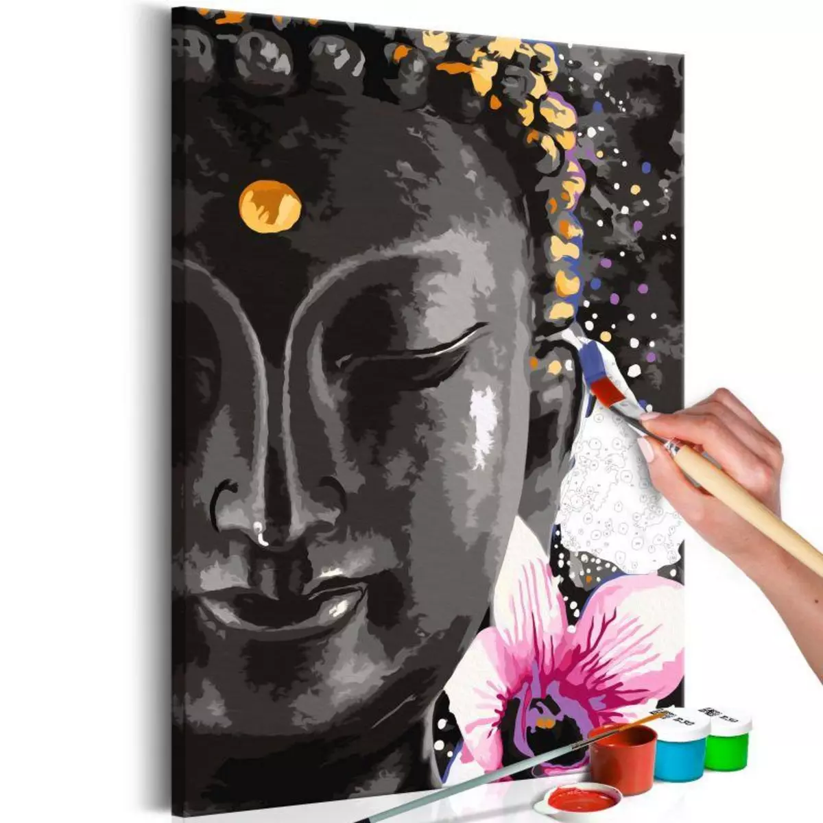 Paris Prix Tableau à Peindre Soi-Même  Buddha & Flower  40x60cm