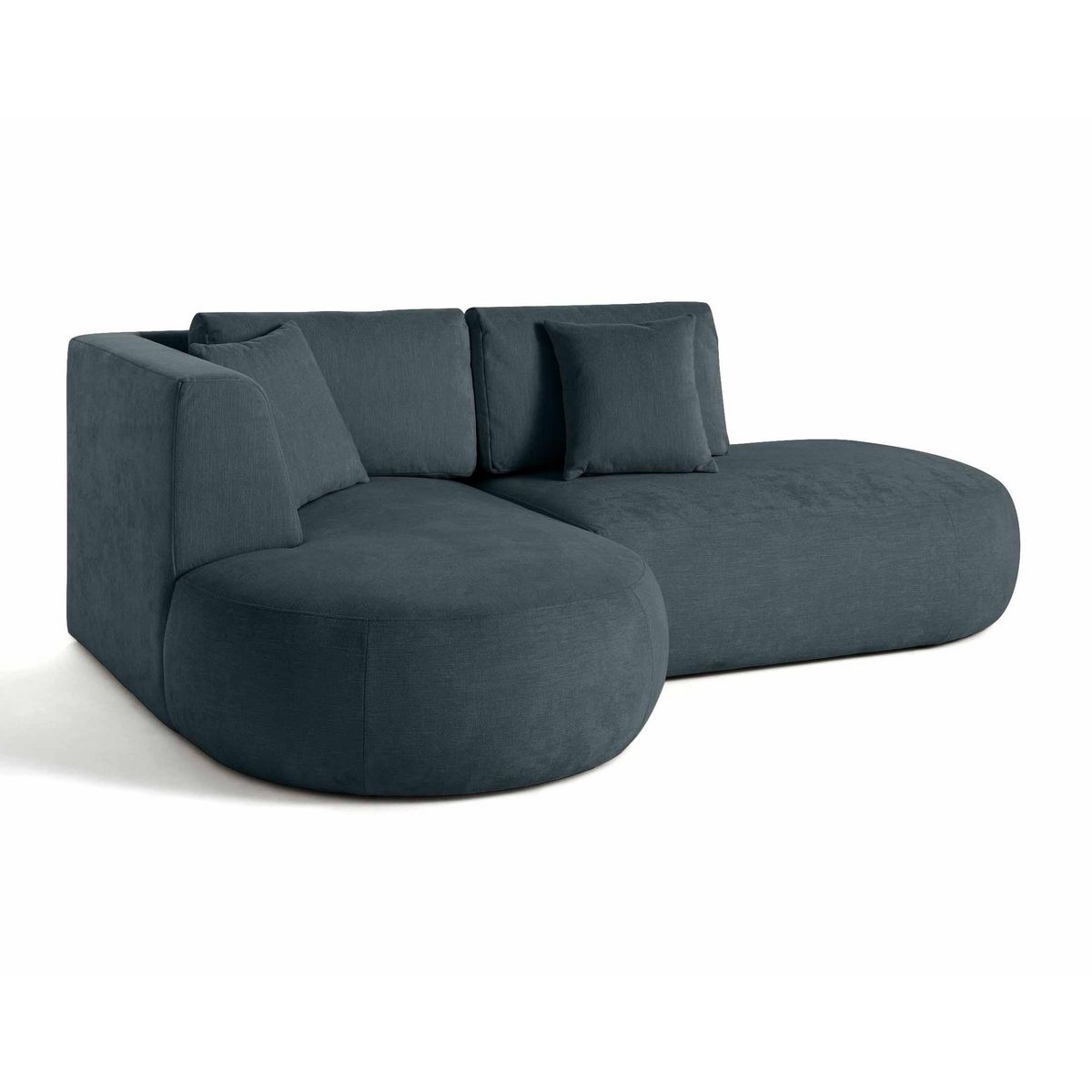 LISA DESIGN Santorini - canapé modulable d'angle gauche - 4 places - en tissu texturé