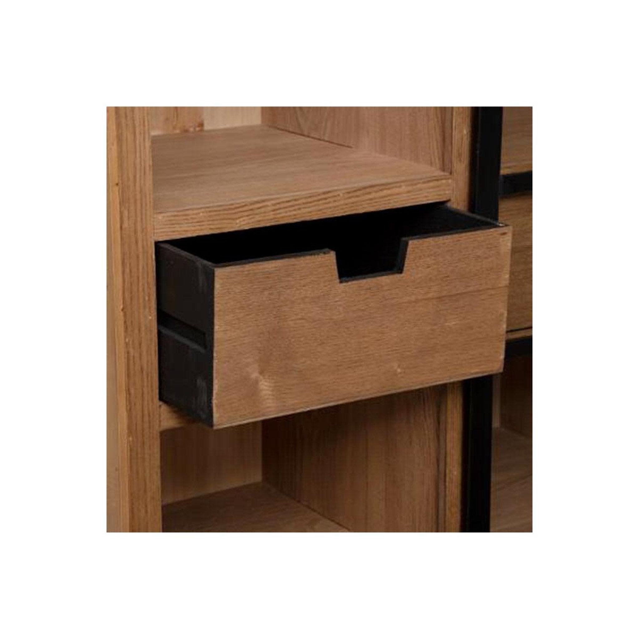Voir la diapositive 3 : ATMOSPHERA Vitrine 2 tiroirs design  danik  150cm marron