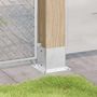 Voir la diapositive 3 : VIDAXL Bases de poteau carrees 12 pcs argent 141x141mm acier galvanise