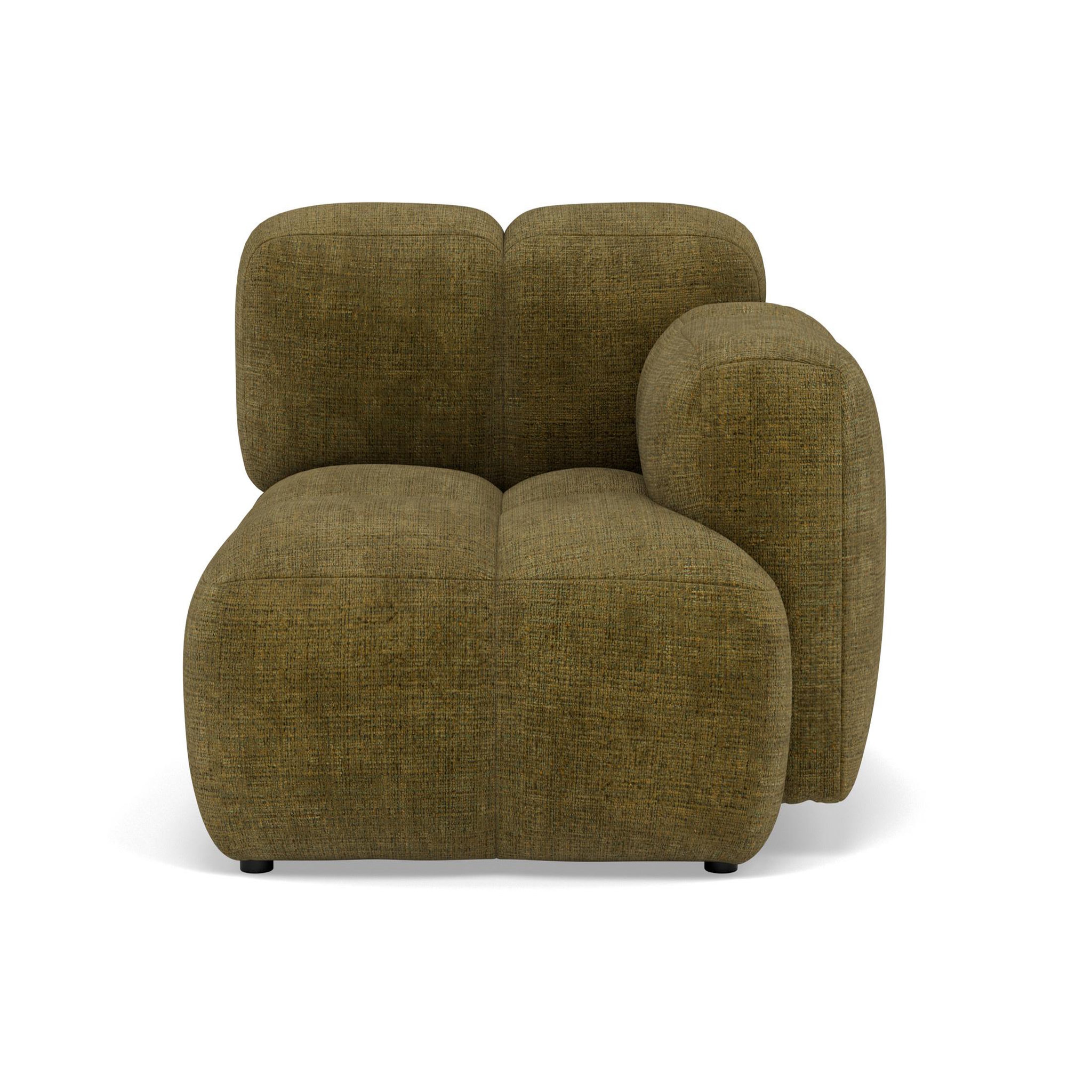 Voir la diapositive 1 : BEST MOBILIER Grace - module d'assise droit en velours texturé