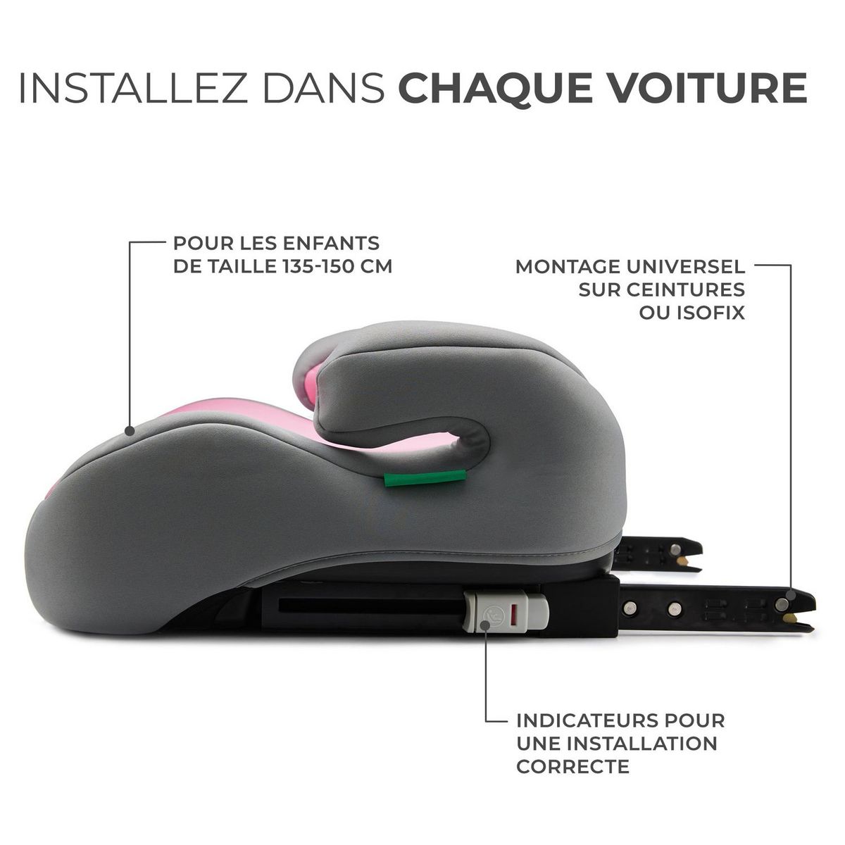 KINDERKRAFT Rehausseur bas I-BOOST i-Size 135-150 cm