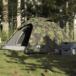 VIDAXL Tente de camping a dome 4 personnes camouflage impermeable