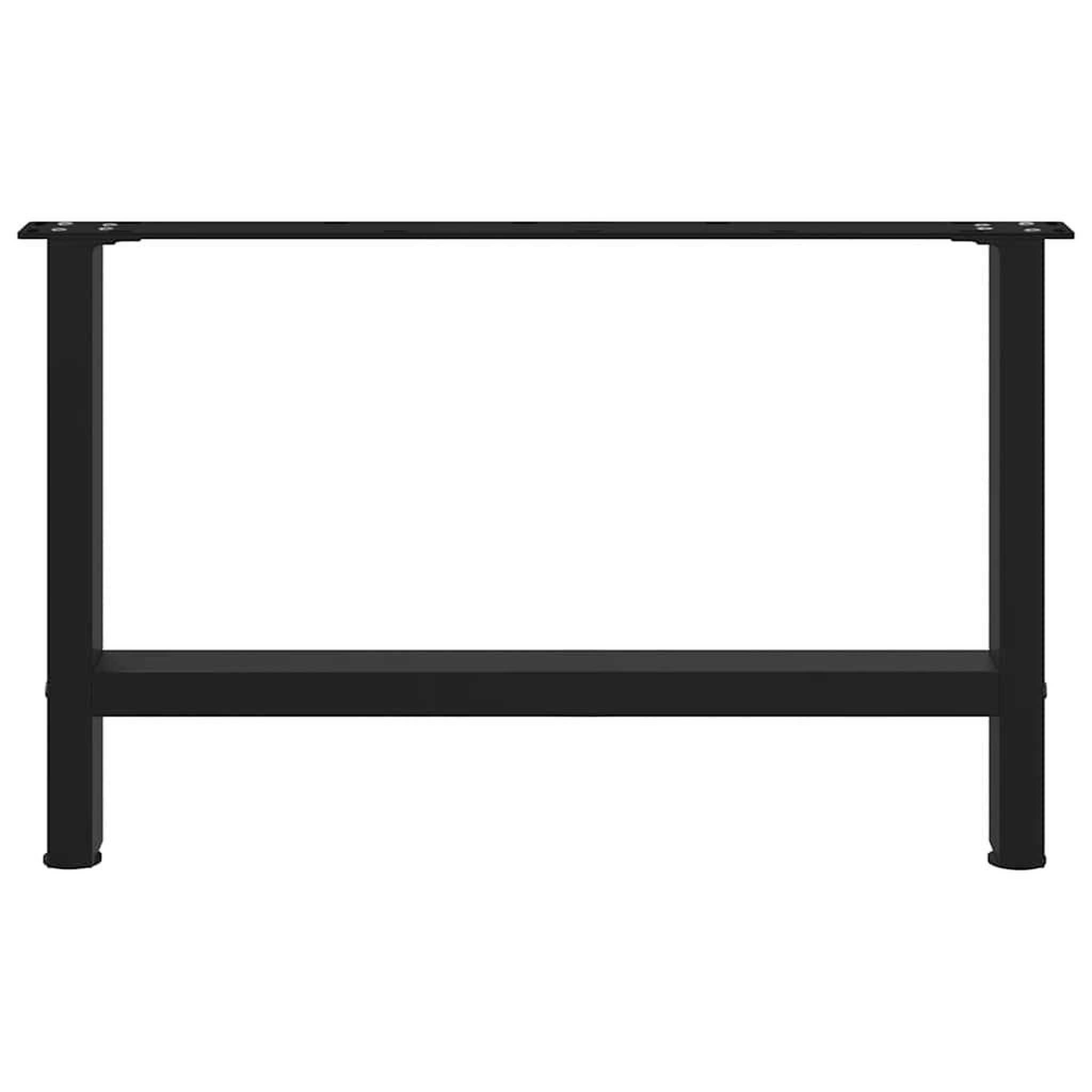 Voir la diapositive 5 : VIDAXL Pieds de table basse noir 2 pcs 70x(42-43) cm acier