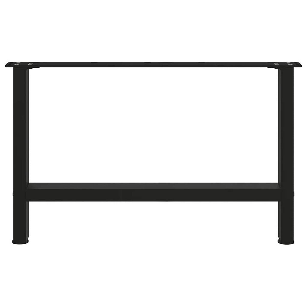 VIDAXL Pieds de table basse noir 2 pcs 70x(42-43) cm acier