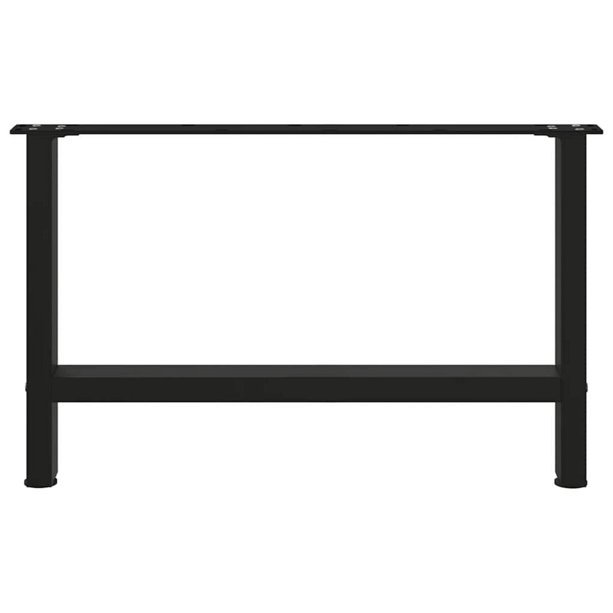 VIDAXL Pieds de table basse noir 2 pcs 70x(42-43) cm acier