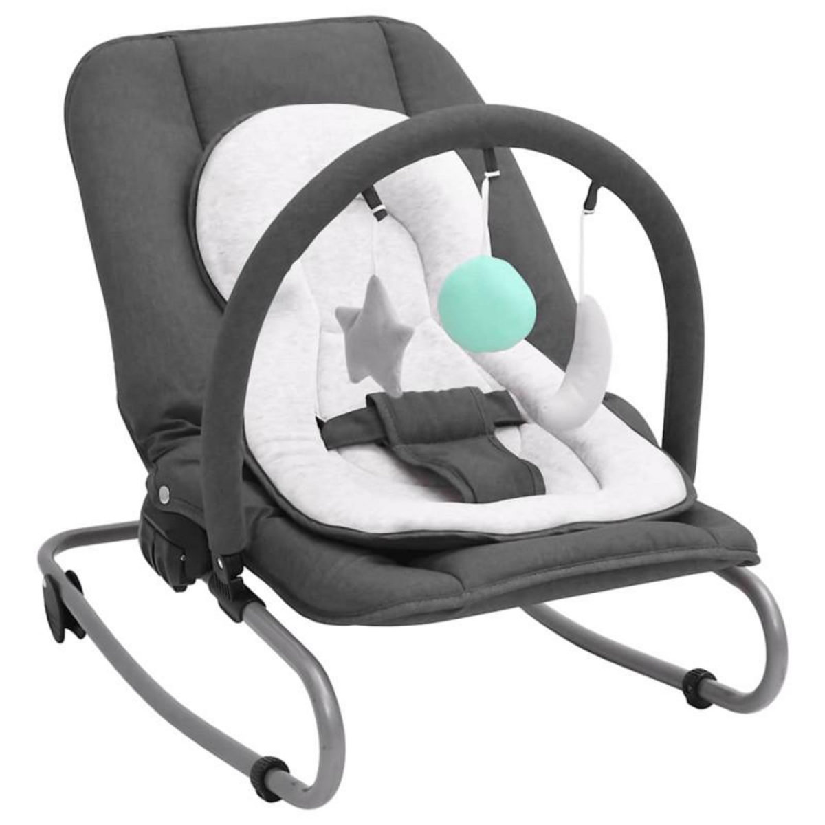VIDAXL Transat pour bébé Anthracite Acier