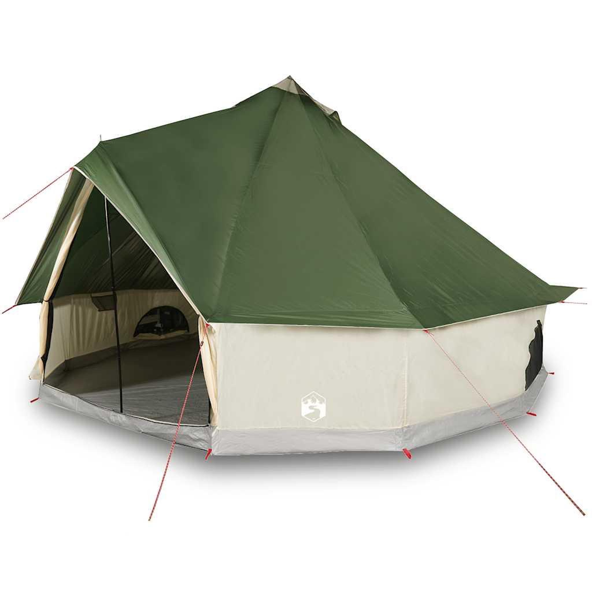 Voir la diapositive 4 : VIDAXL Tente familiale tipi 10 personnes vert impermeable