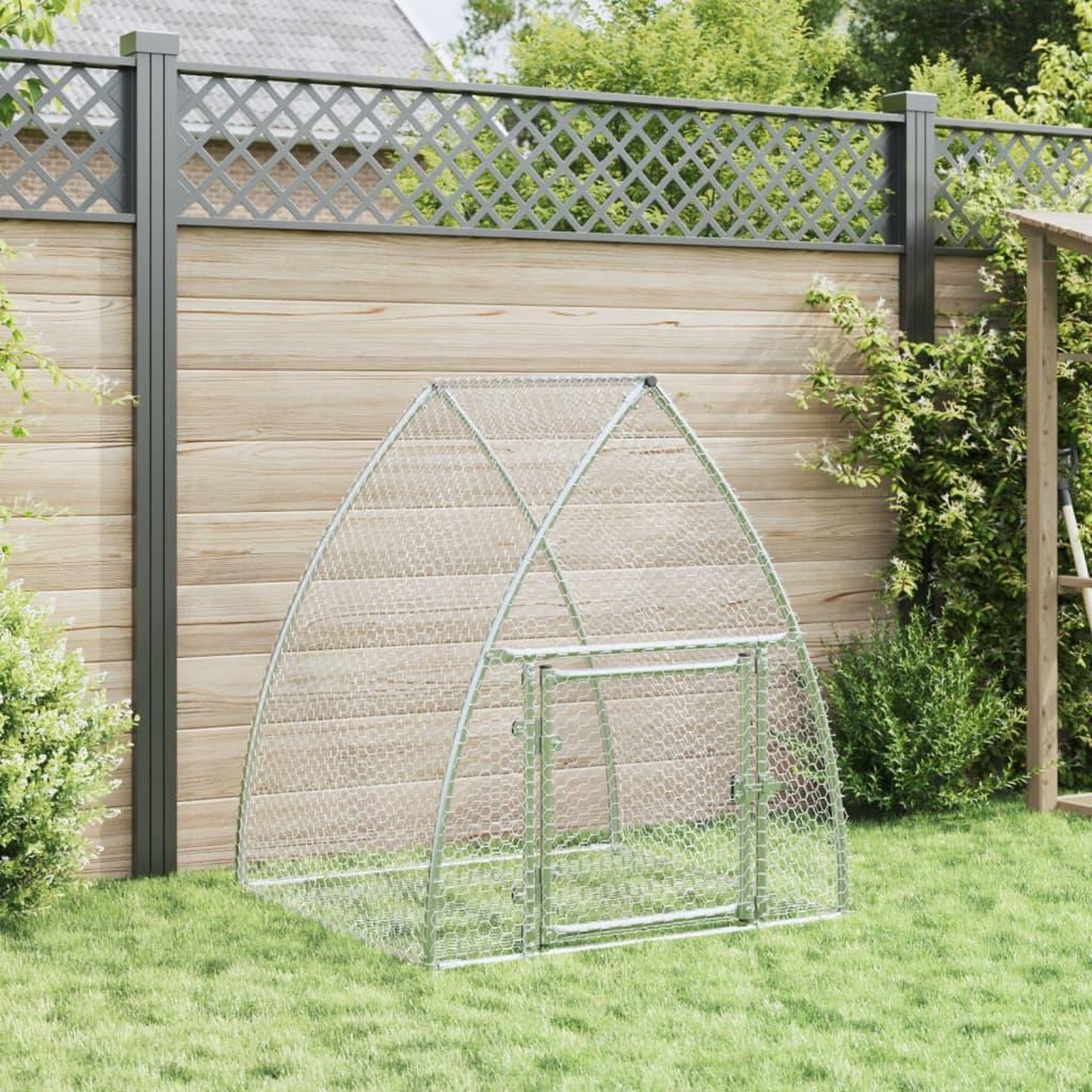 Voir la diapositive 3 : VIDAXL Clapier argente 100x105x120 cm acier galvanise