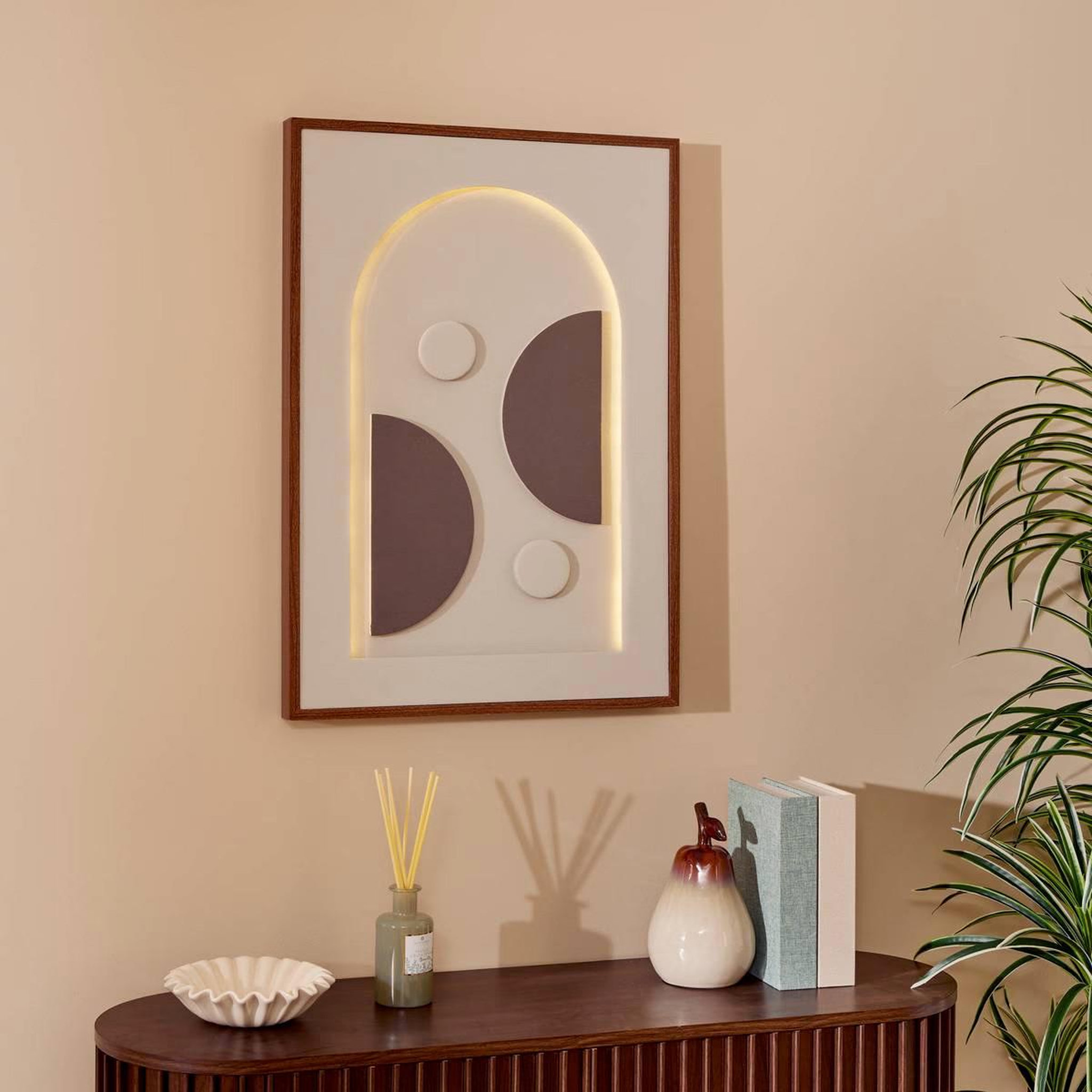 Voir la diapositive 2 : ATMOSPHERA Poire déco en dolomite  lesly  21cm beige