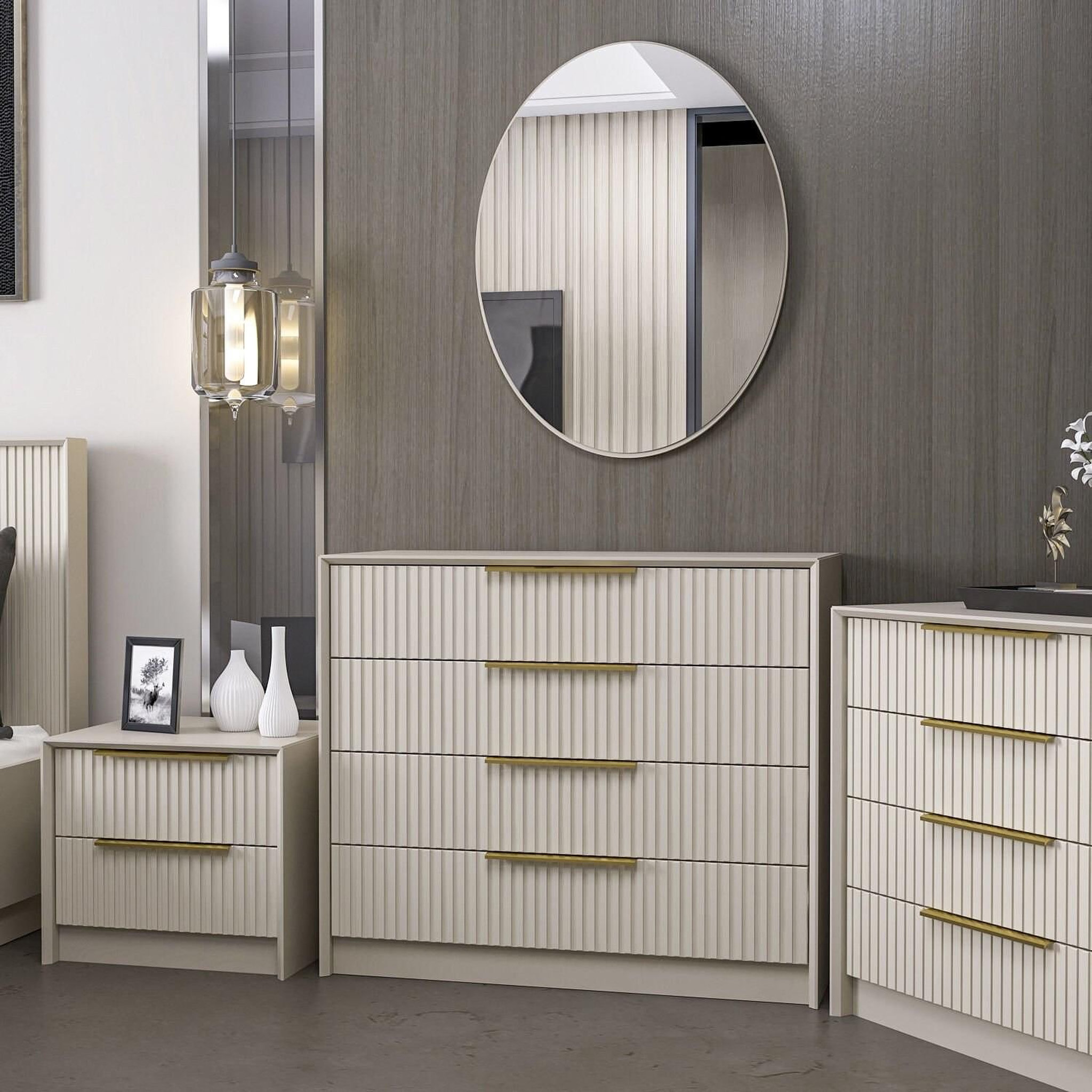 Voir la diapositive 4 : Habitat et Jardin Commode en bois  kale  - 100 x 45 x 85 cm - beige
