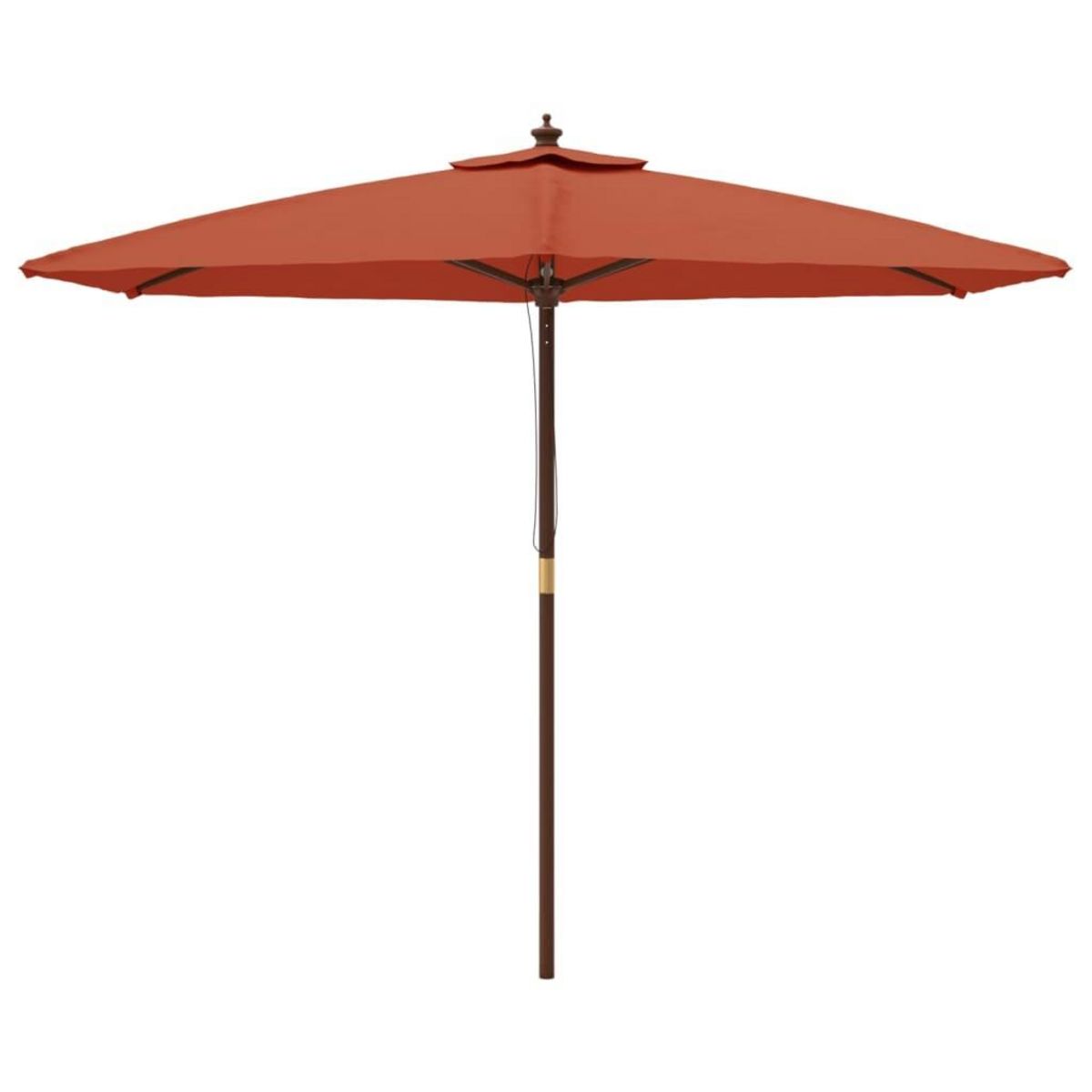VIDAXL Parasol de jardin avec mat en bois terre cuite 299x240 cm