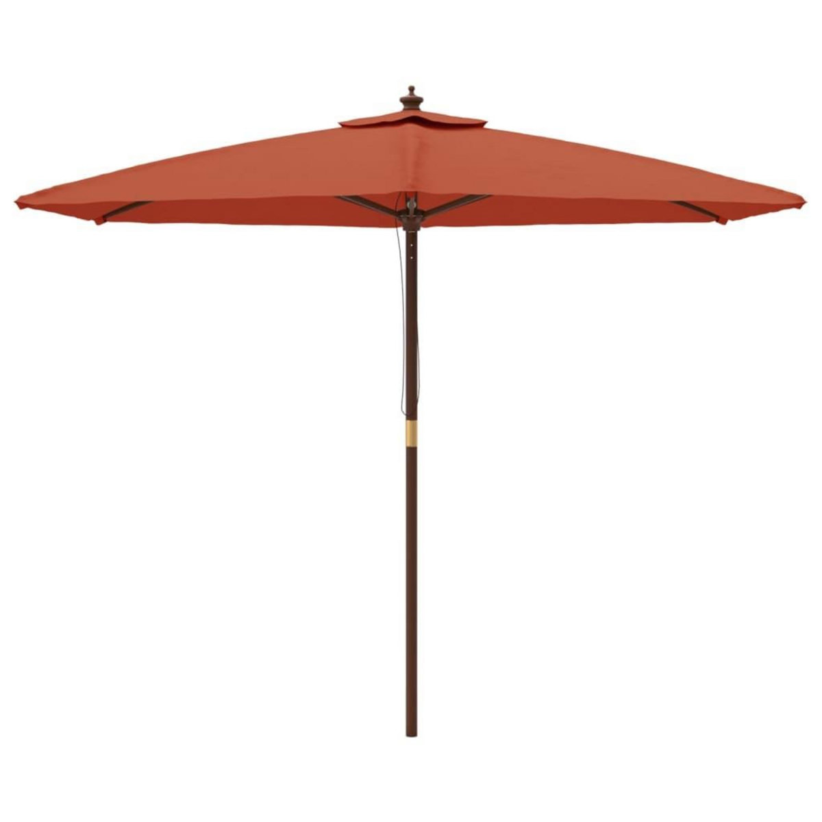 VIDAXL Parasol de jardin avec mat en bois terre cuite 299x240 cm