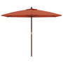 Voir la diapositive 3 : VIDAXL Parasol de jardin avec mat en bois terre cuite 299x240 cm