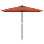 Voir la diapositive 3 : VIDAXL Parasol de jardin avec mat en bois terre cuite 299x240 cm