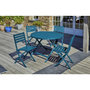 Voir la diapositive 6 : Paris Prix Ensemble Table de Jardin Pliante & 4 Chaises  Marius  110cm Bleu Canard