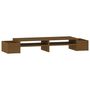 Voir la diapositive 2 : VIDAXL Support de moniteur Marron miel 100x27,5x15 cm Bois pin solide