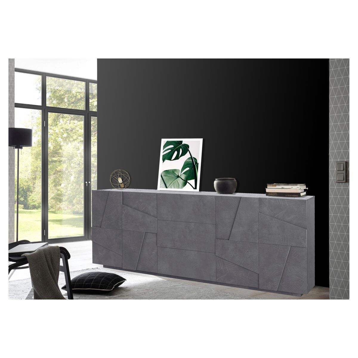 Buffet 4 portes 3 tiroirs L224cm PESCARA