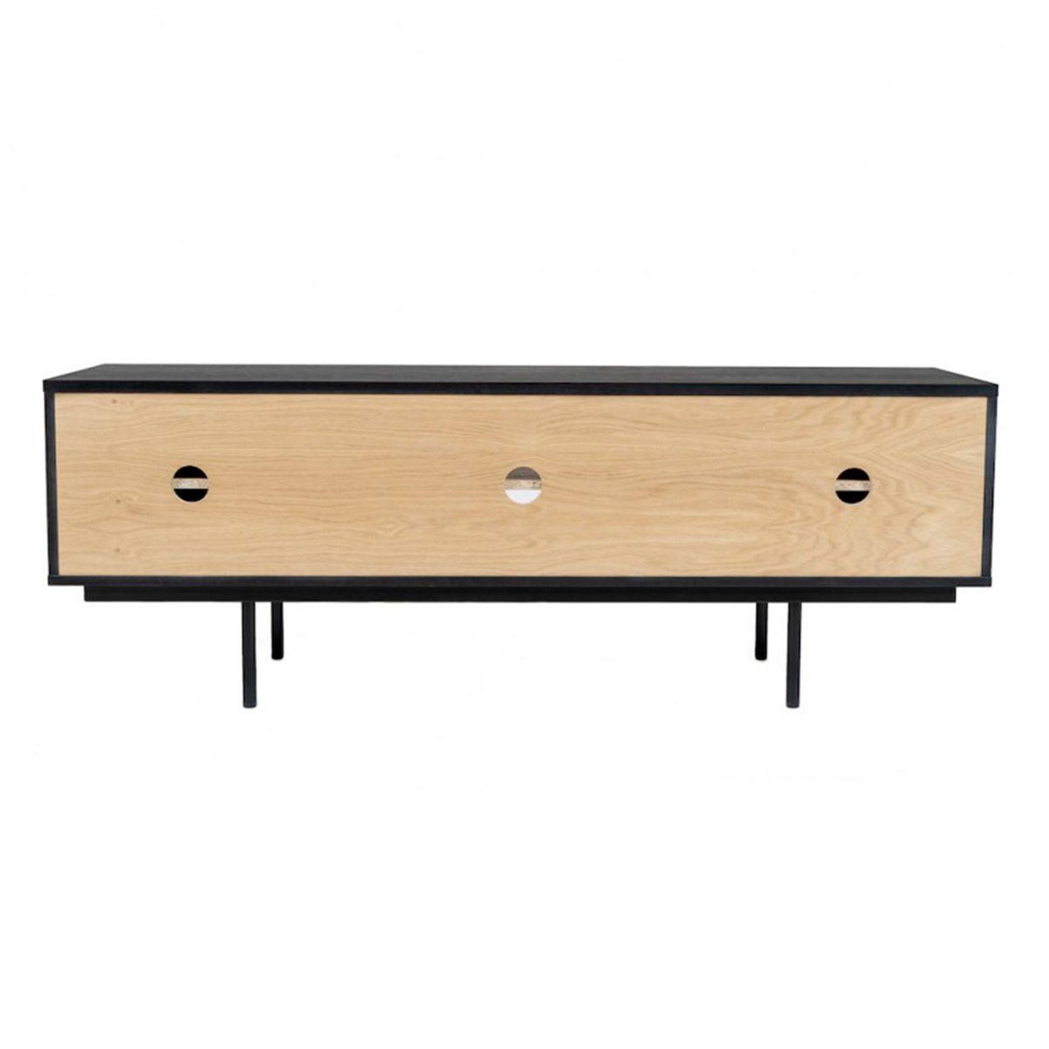 Voir la diapositive 4 : Paris Prix Meuble tv design  stripe  150cm chêne & noir