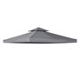 Voir la diapositive 1 : OUTSUNNY Toile de rechange pour pavillon tonnelle tente 3 x 3 m polyester haute densité 180 g/m² gris