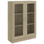 Voir la diapositive 2 : VIDAXL Armoire a vitrine Chene sonoma 82,5x30,5x115 cm Bois ingenierie