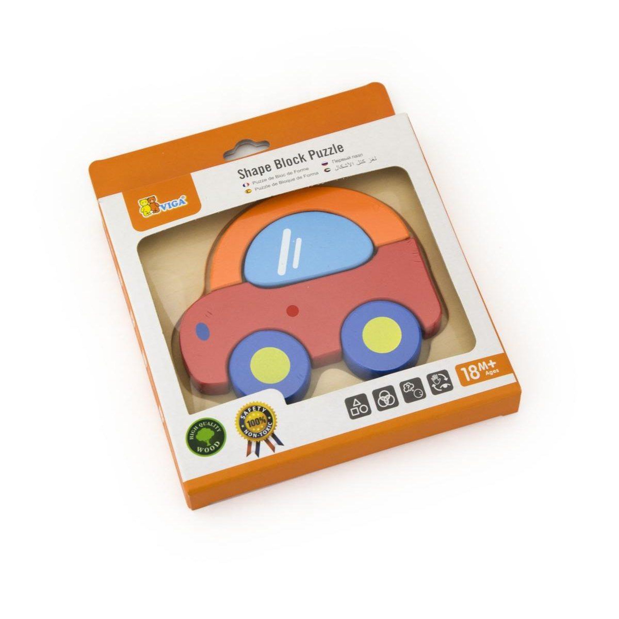 Voir la diapositive 3 : VIGA Puzzle en bois  50172 - mes premiers puzzles, la voiture