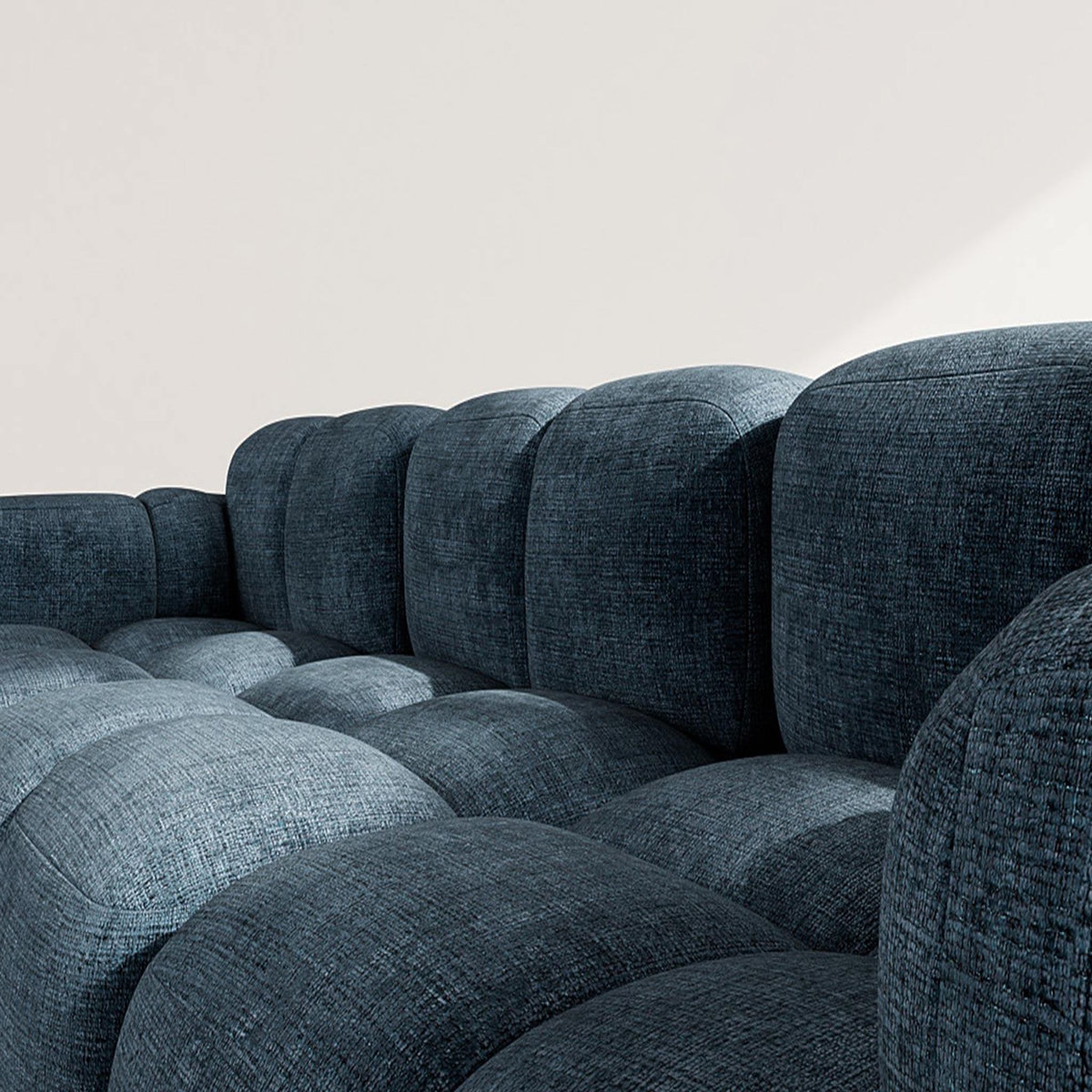 LISA DESIGN Grace - canapé modulable d'angle réversible 4 places en velours texturé