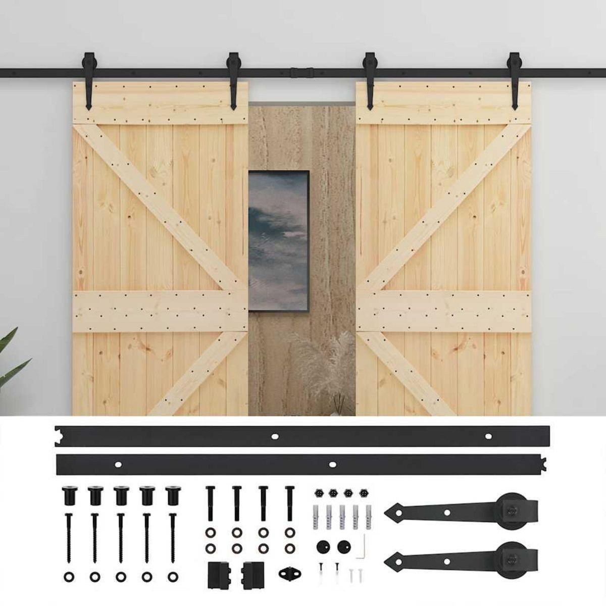 VIDAXL Porte coulissante avec kit de quincaillerie 80x210cm Pin massif