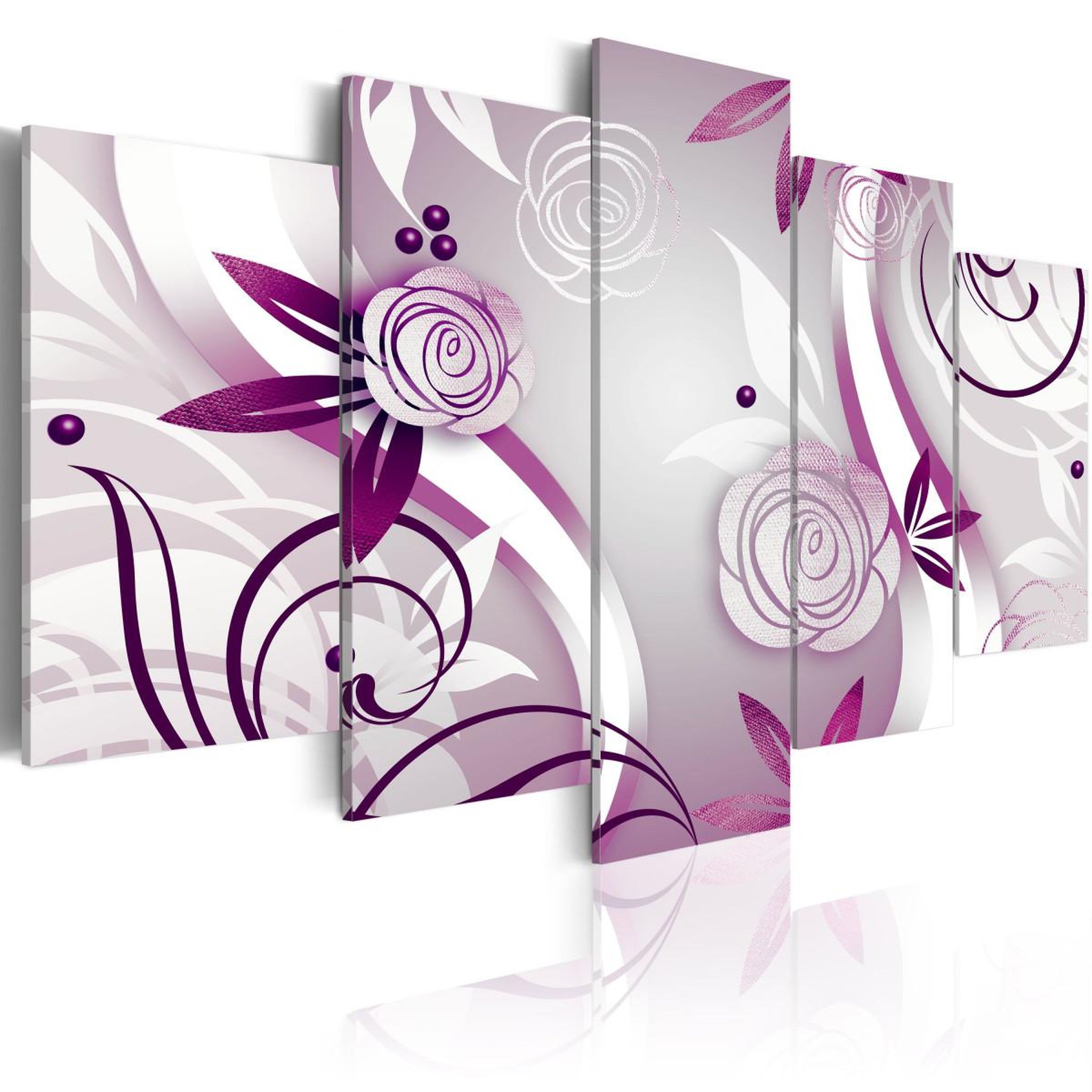 Voir la diapositive 1 : Paris Prix Tableau Imprimé  Roses Violettes
